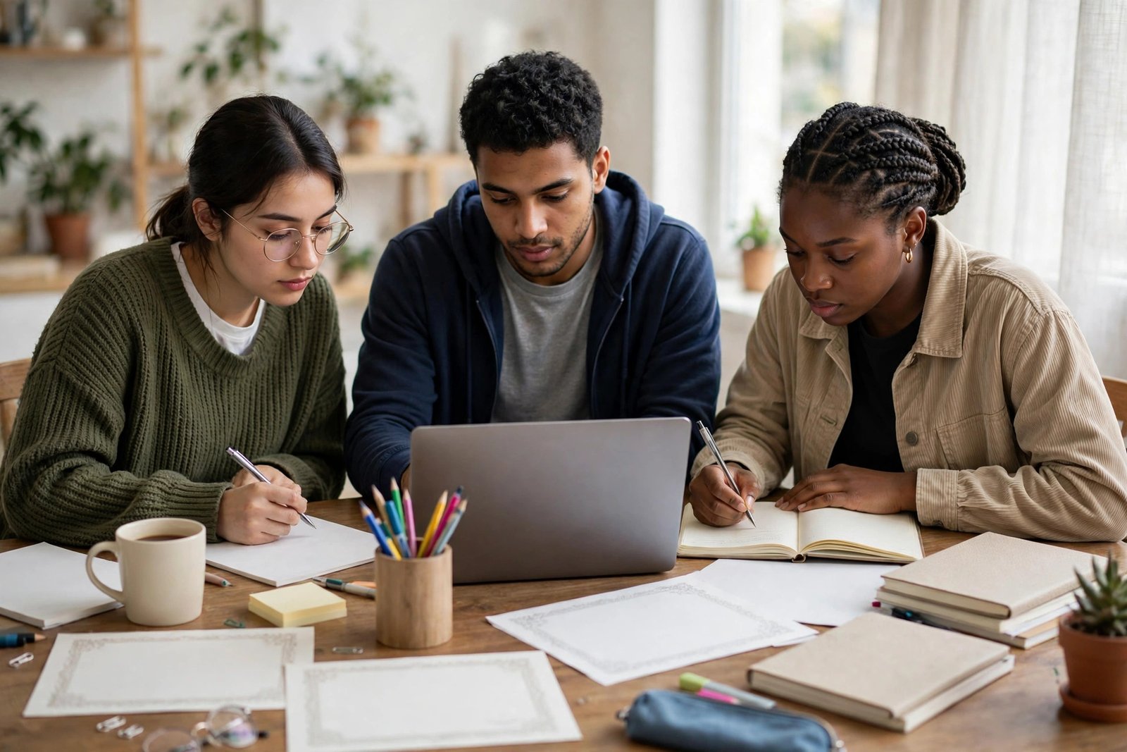 Student preparing MOI and Duolingo English documents for a UK scholarship application