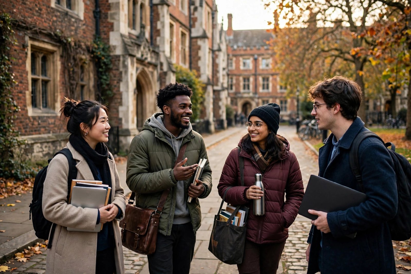 International students walking on a London university campus while applying for scholarships in UK for international students 2027