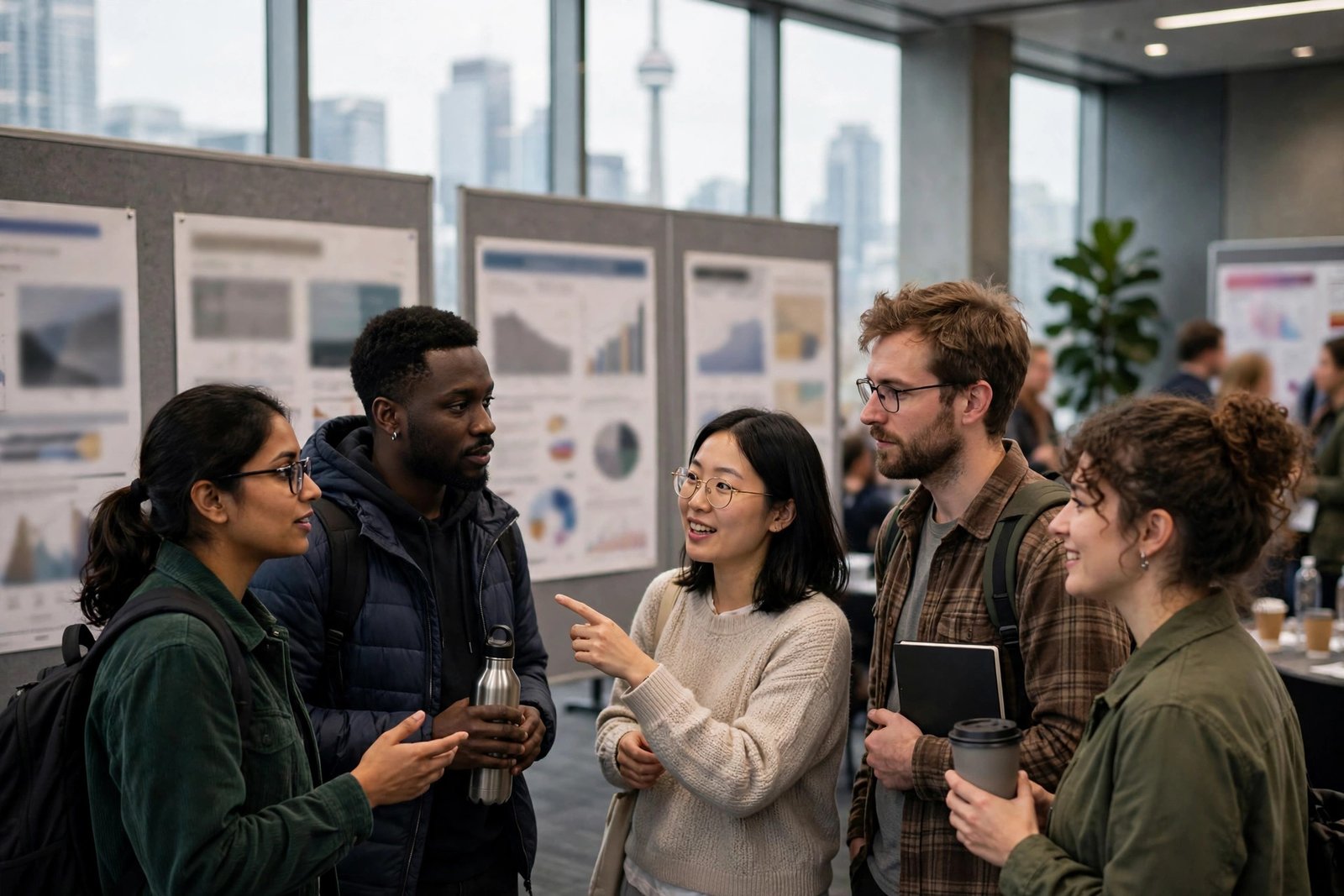 Doctoral students presenting research in Canada while applying for PhD scholarships and CGRS-D funding