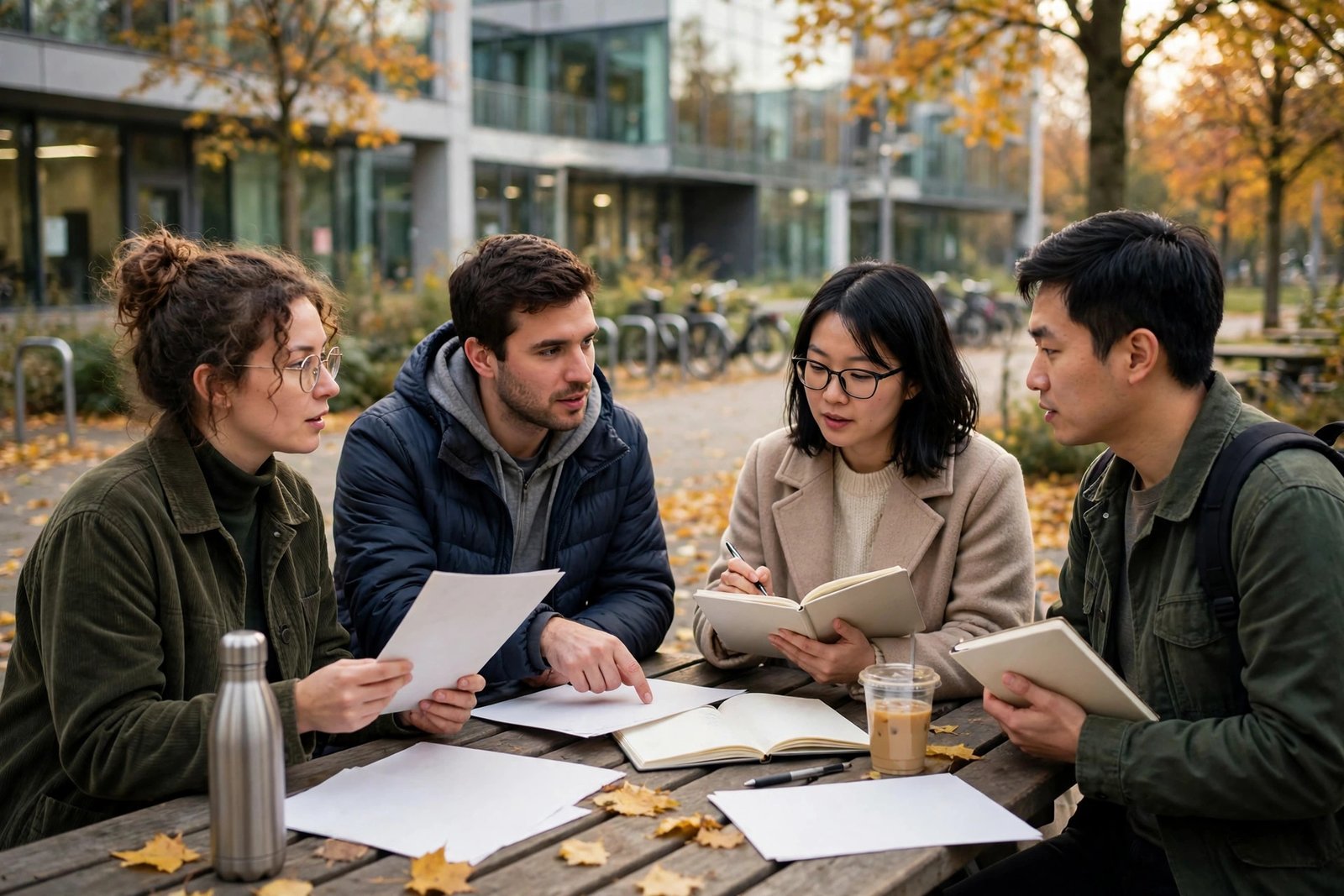 Doctoral students collaborating at a Berlin research campus in Germany