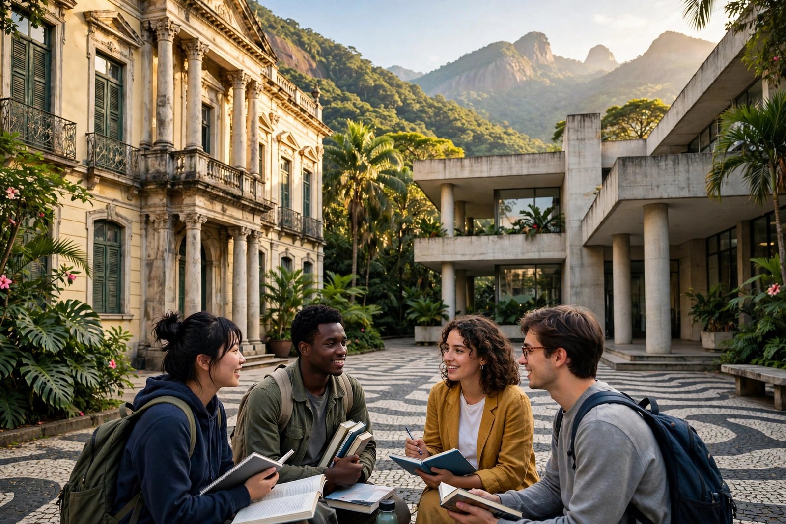 International students at a Brazilian federal university campus applying for scholarships in Brazil for international students 2026/2027