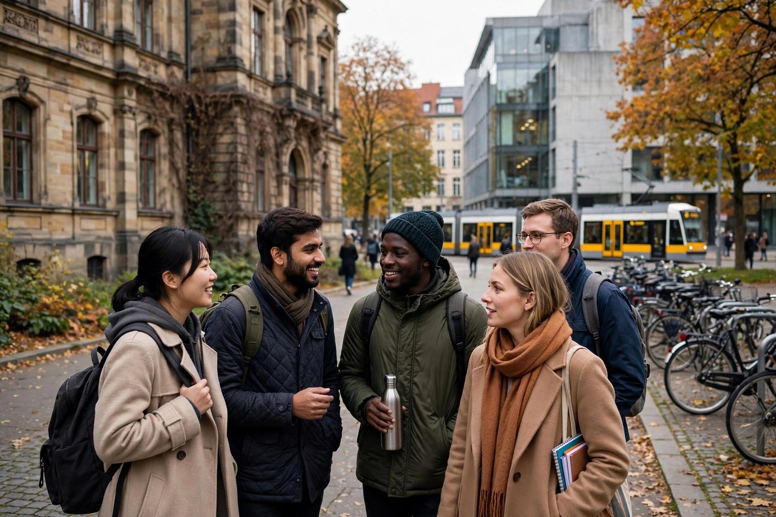 International postgraduate students on a German university campus, DAAD EPOS Scholarship Germany