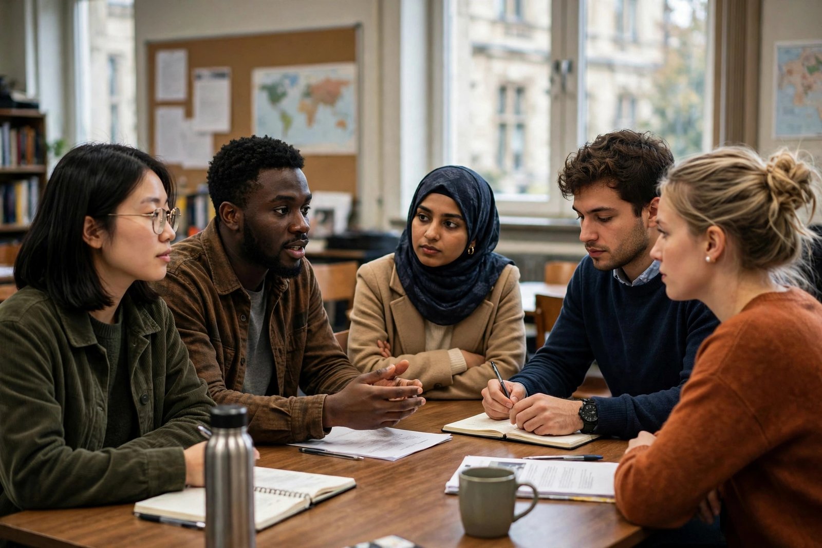 International peace and conflict studies students in a seminar for the Rotary Peace Fellowships