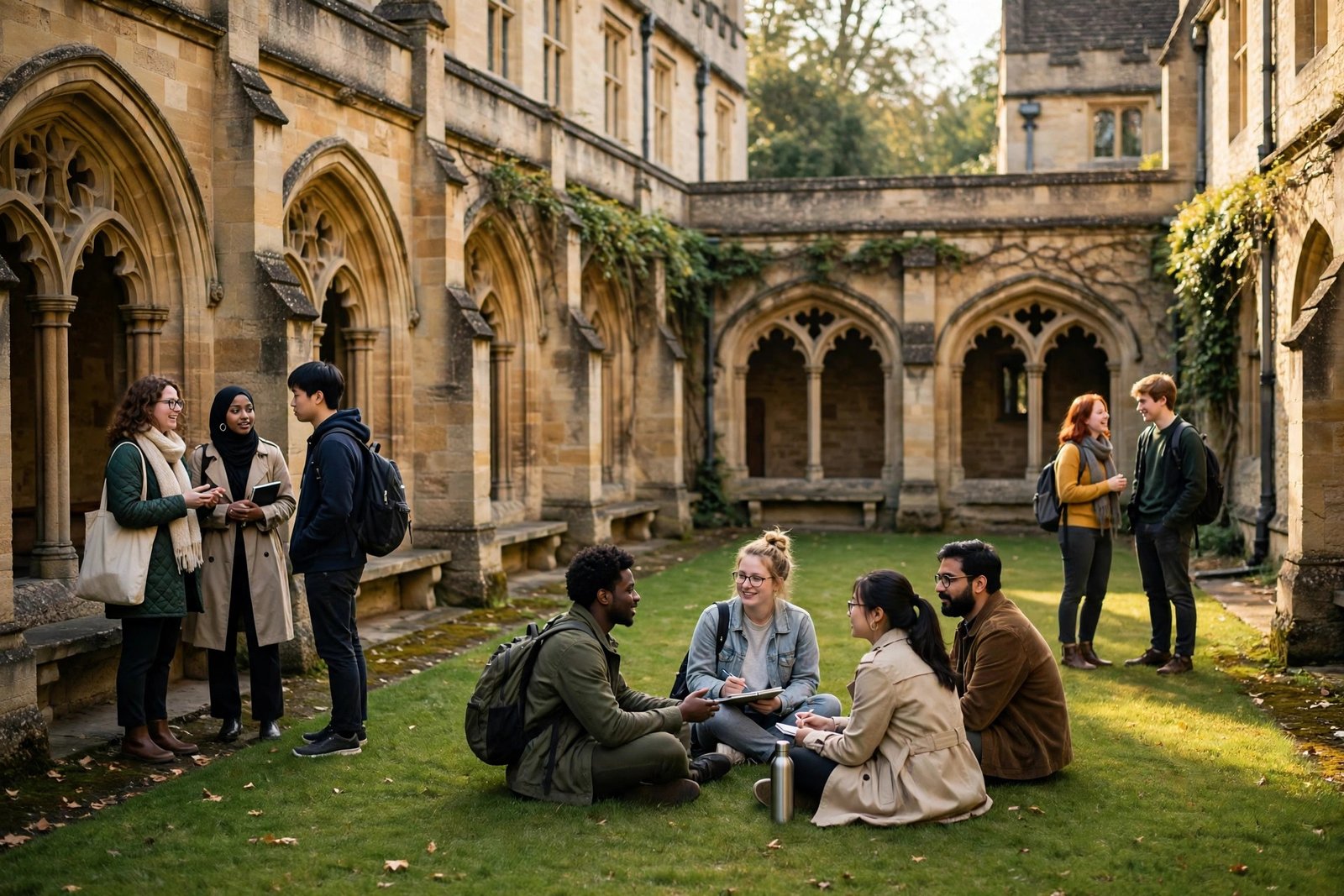Oxford college courtyard where Weidenfeld-Hoffmann scholars study on fully funded master's courses