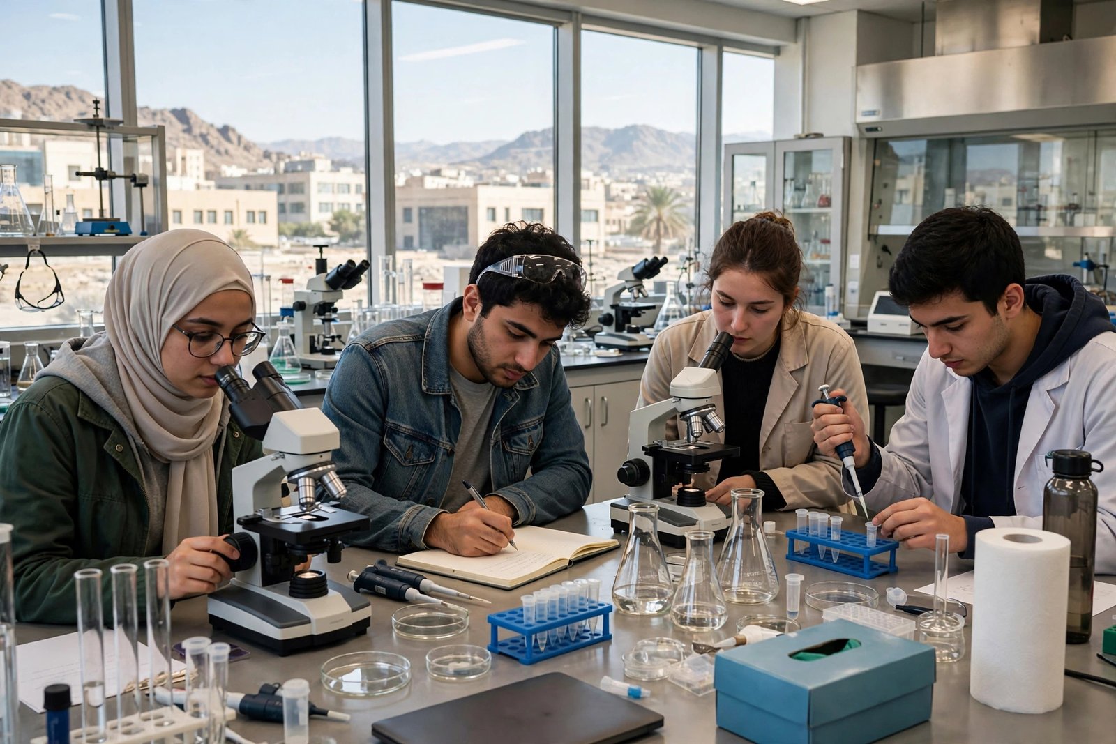 Graduate researchers in a university laboratory supported by IsDB Scholarship programmes