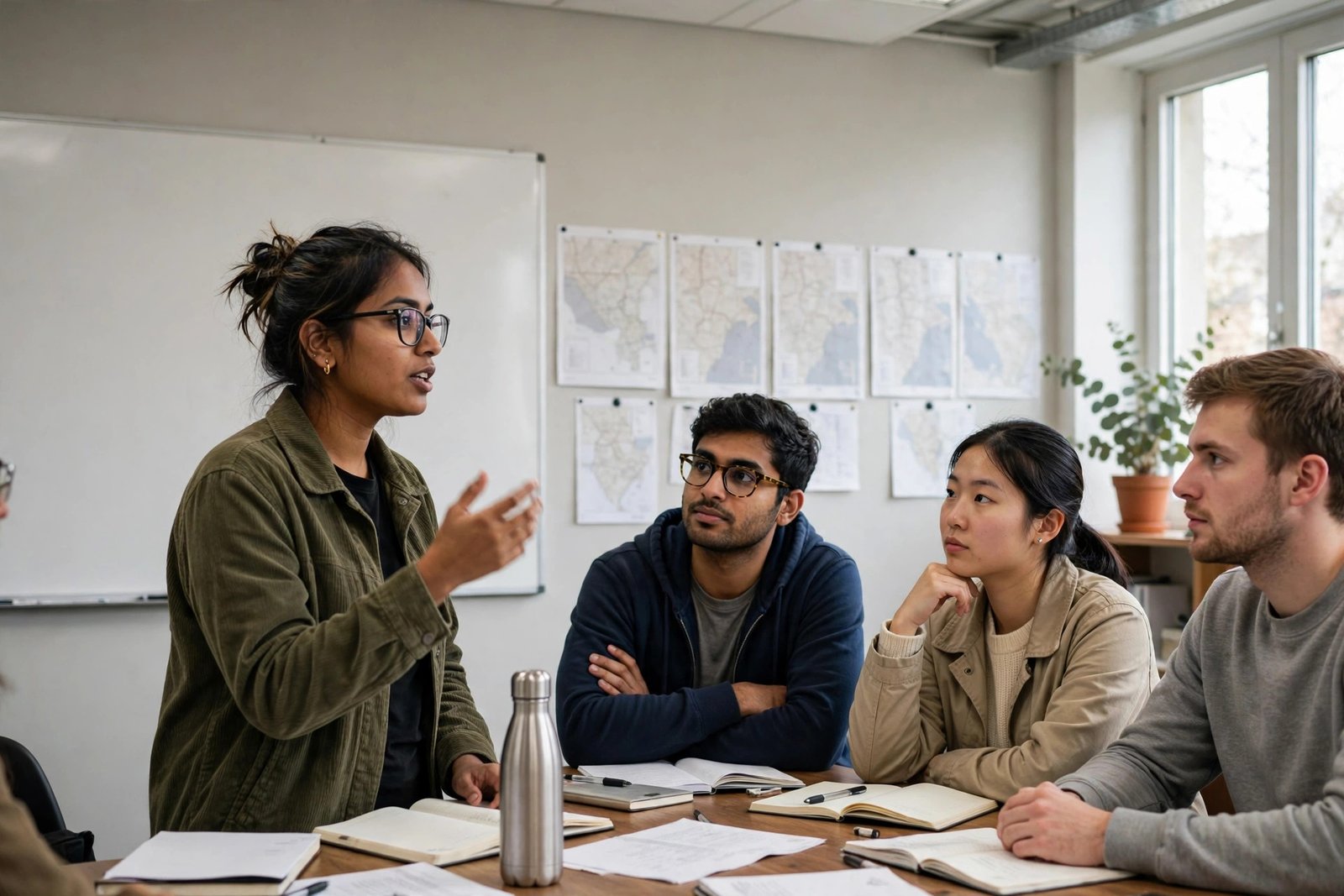 A postgraduate student presenting a development project while preparing an Aga Khan Foundation scholarship application