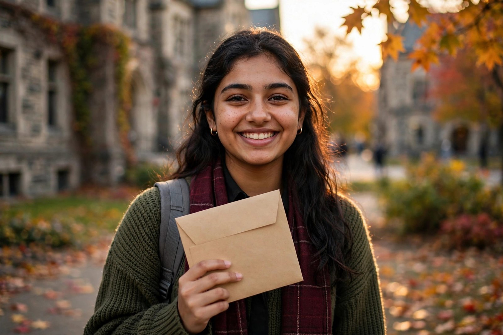 International student celebrating an offer to study in Toronto on the Lester B. Pearson Scholarship