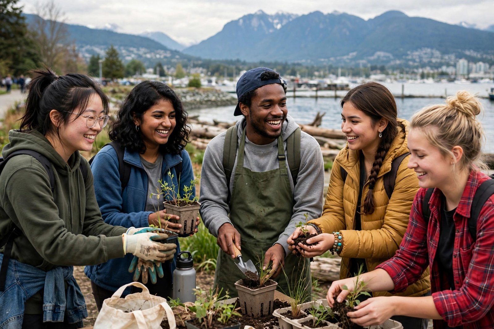 UBC students volunteering at a community event in Vancouver, British Columbia