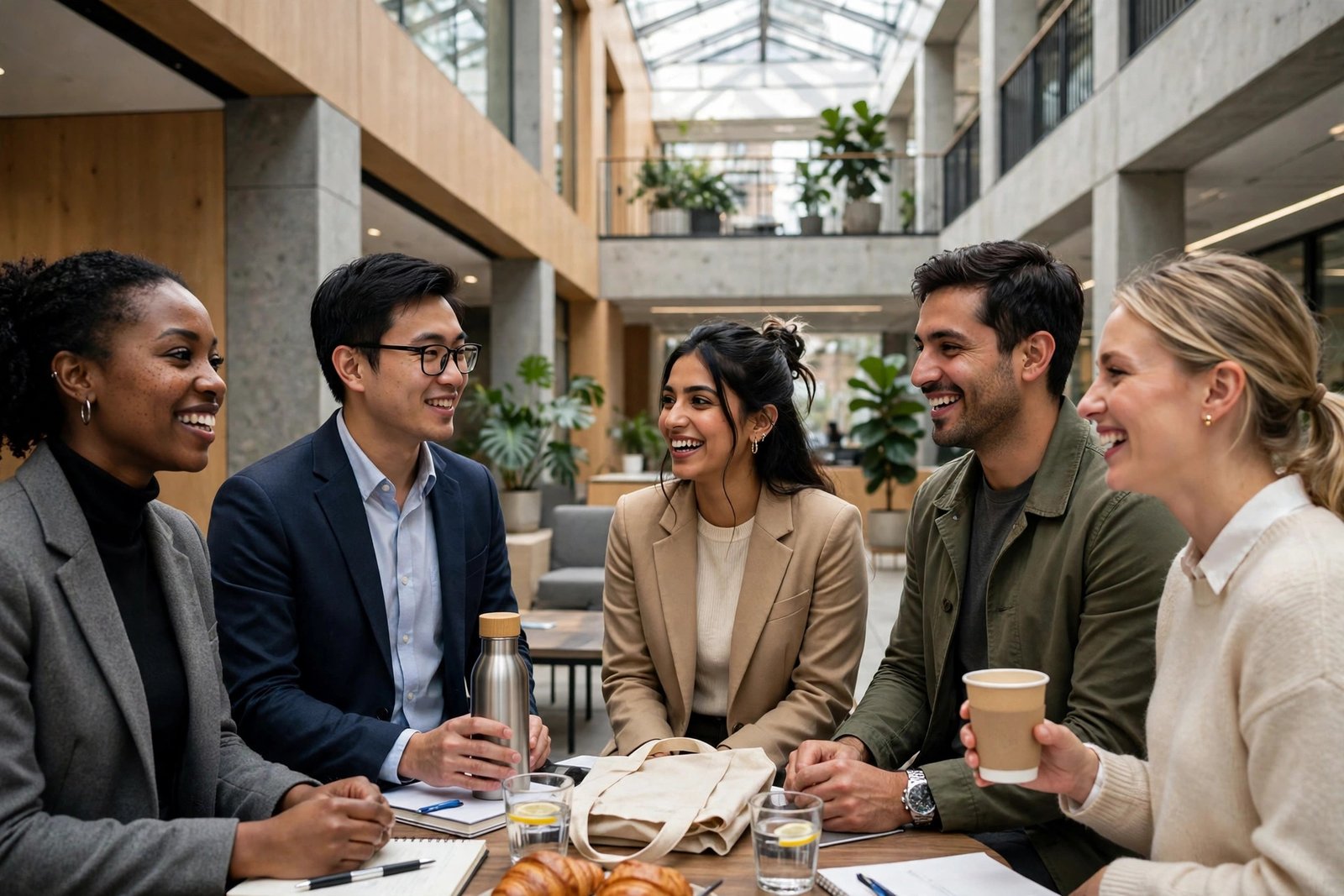 Professional MBA students networking at a business school, fully funded MBA funding routes