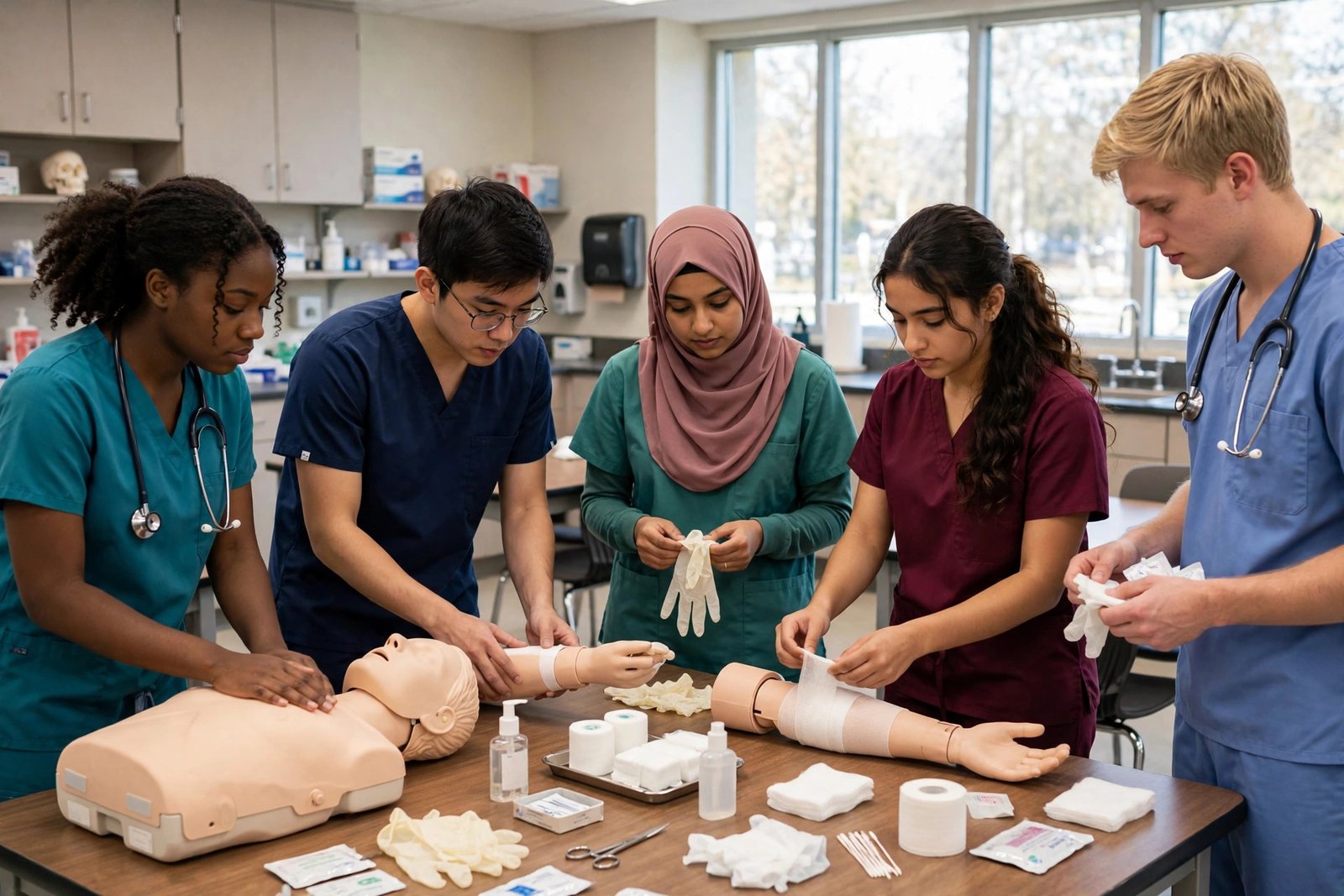 Diploma students in healthcare training on funded vocational scholarships abroad