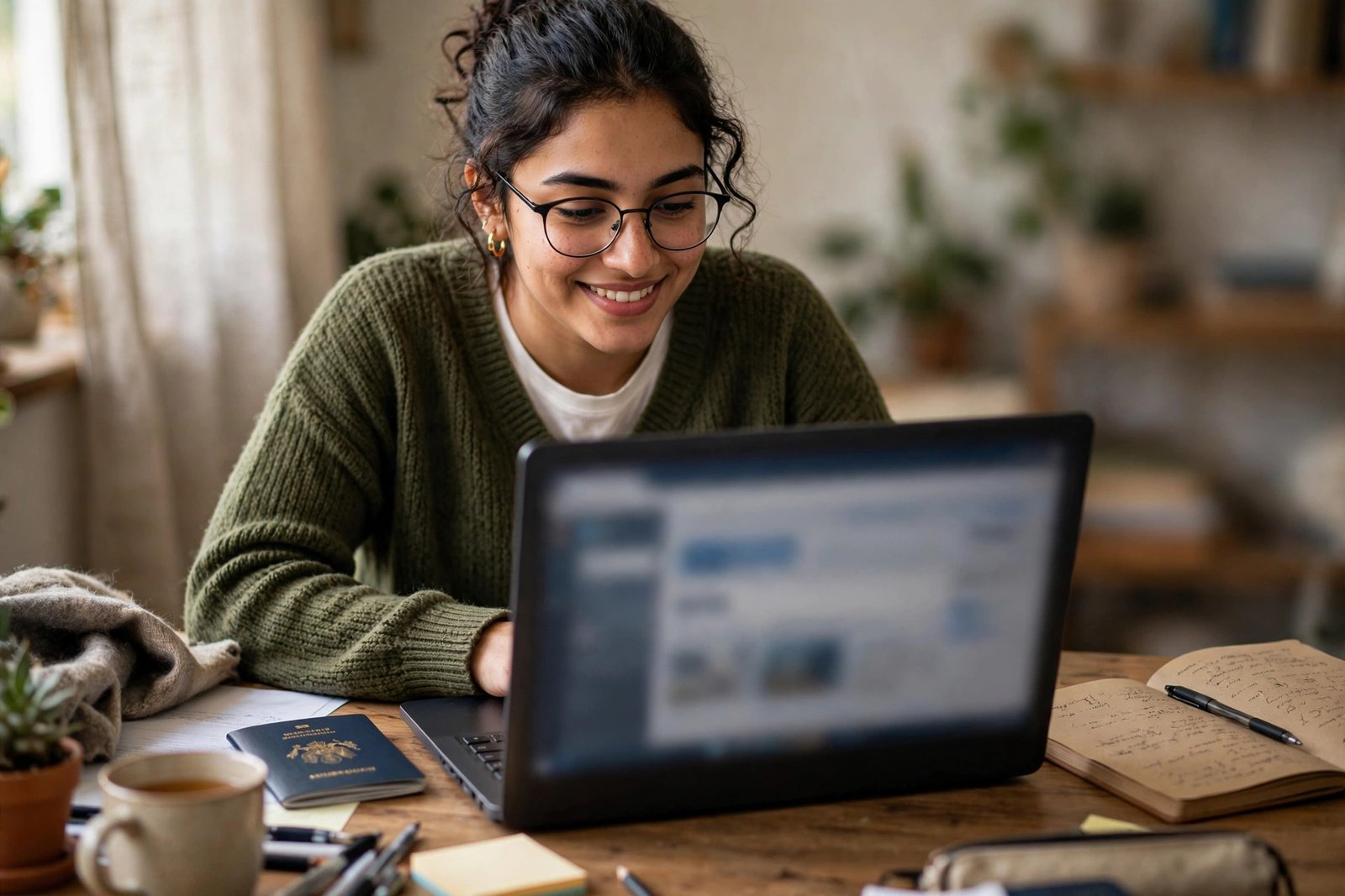 Student applying for a scholarship without application fee online