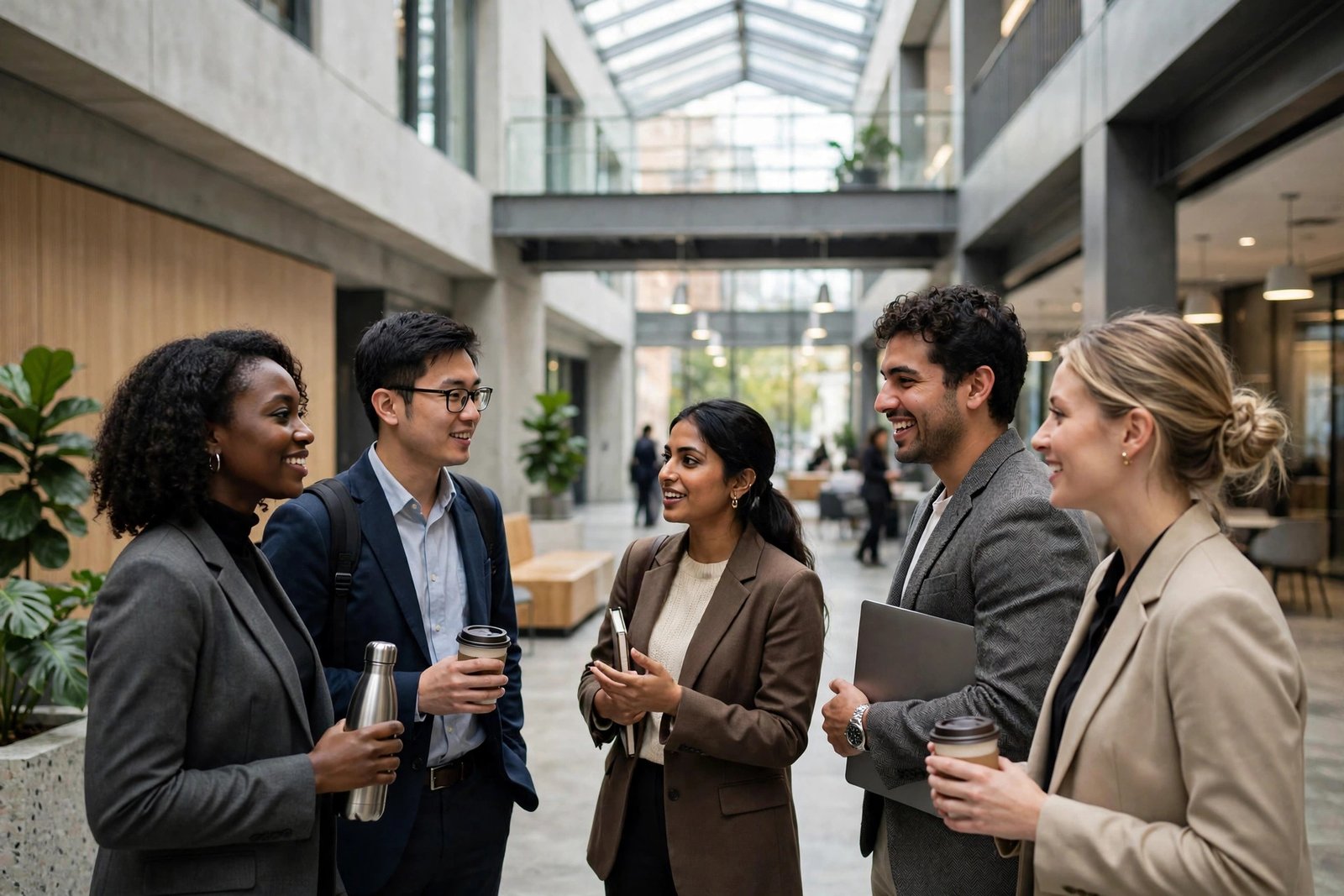 International MBA students networking at a US business school