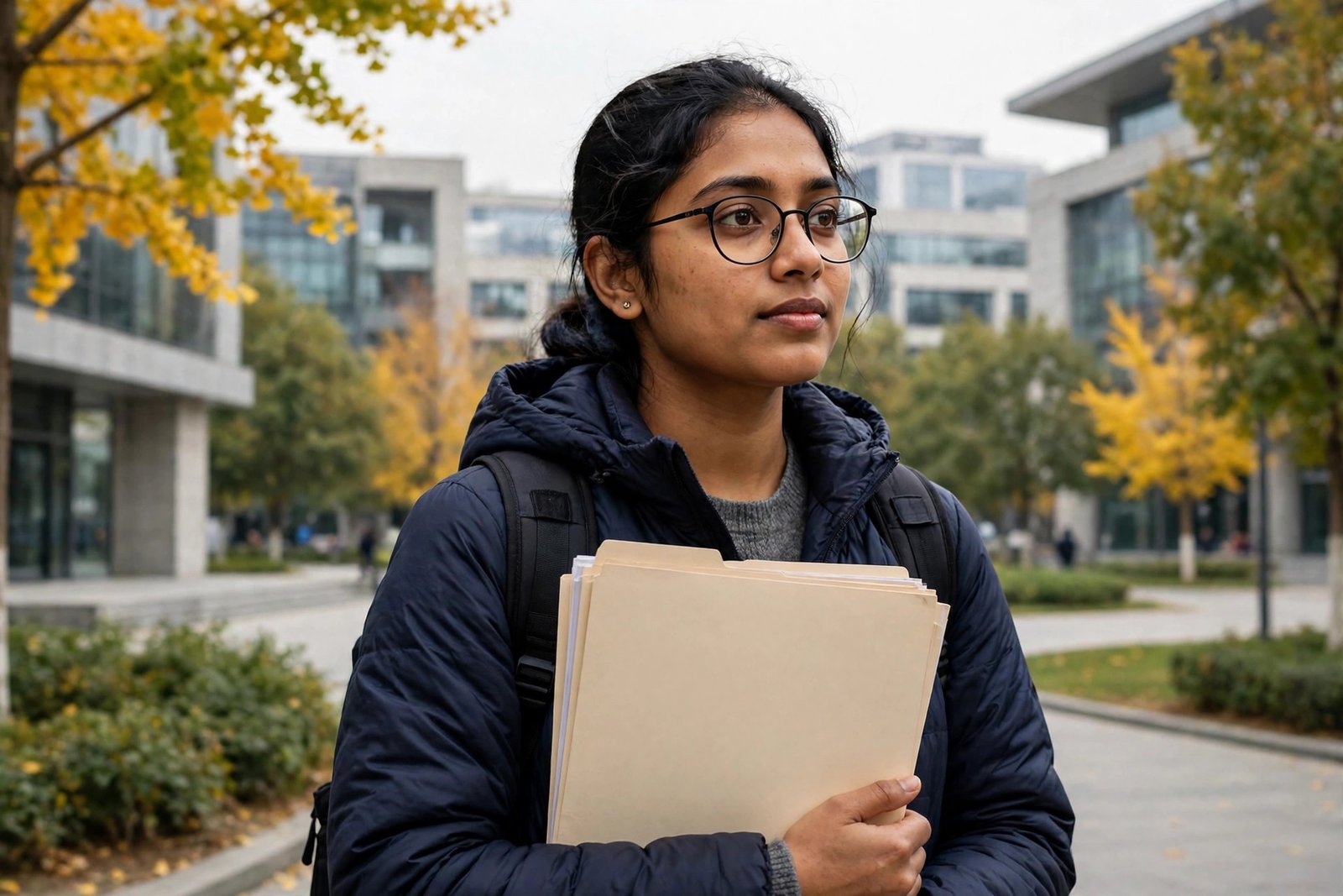Bangladeshi graduate student on a university campus in China applying for the CSC scholarship
