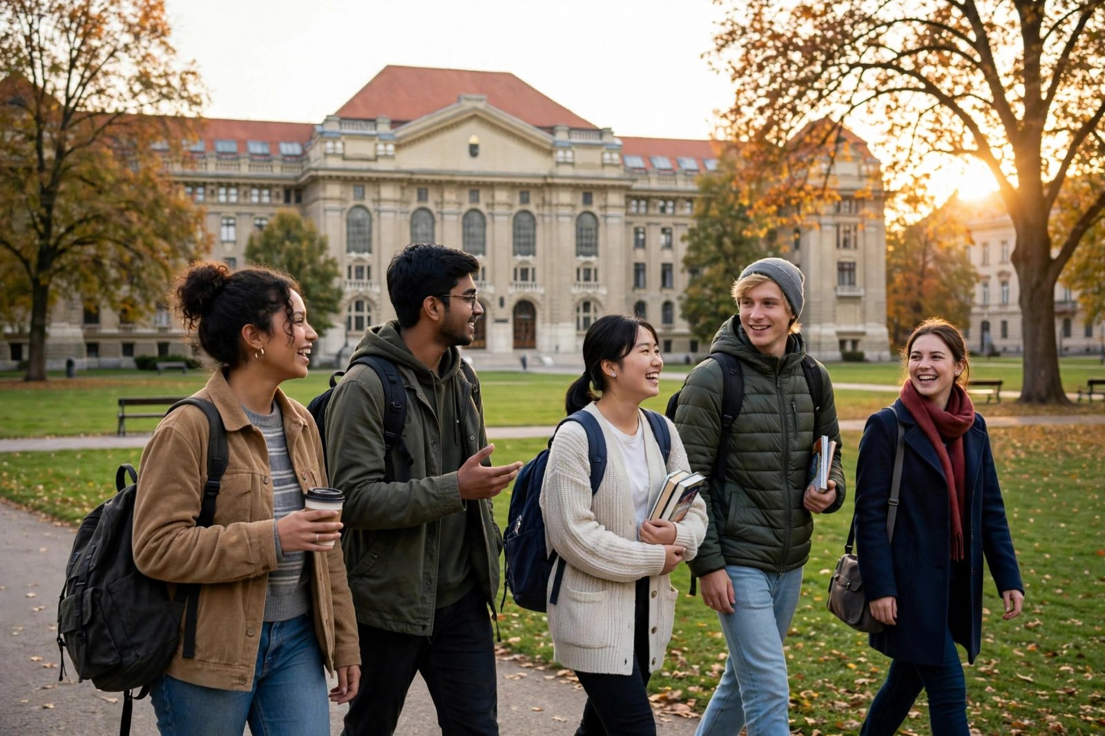 Students on a university campus in Debrecen on scholarships for Bangladeshi students in Hungary