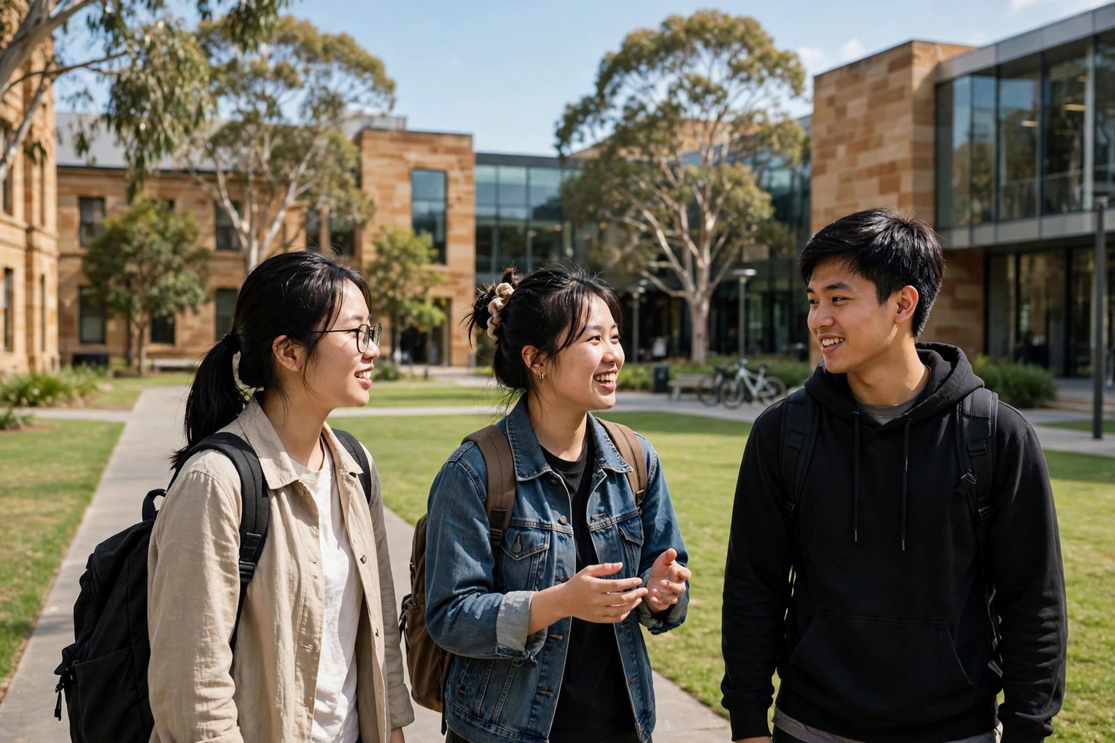 Vietnamese students on a university campus in Australia applying for scholarships for Vietnamese students in Australia