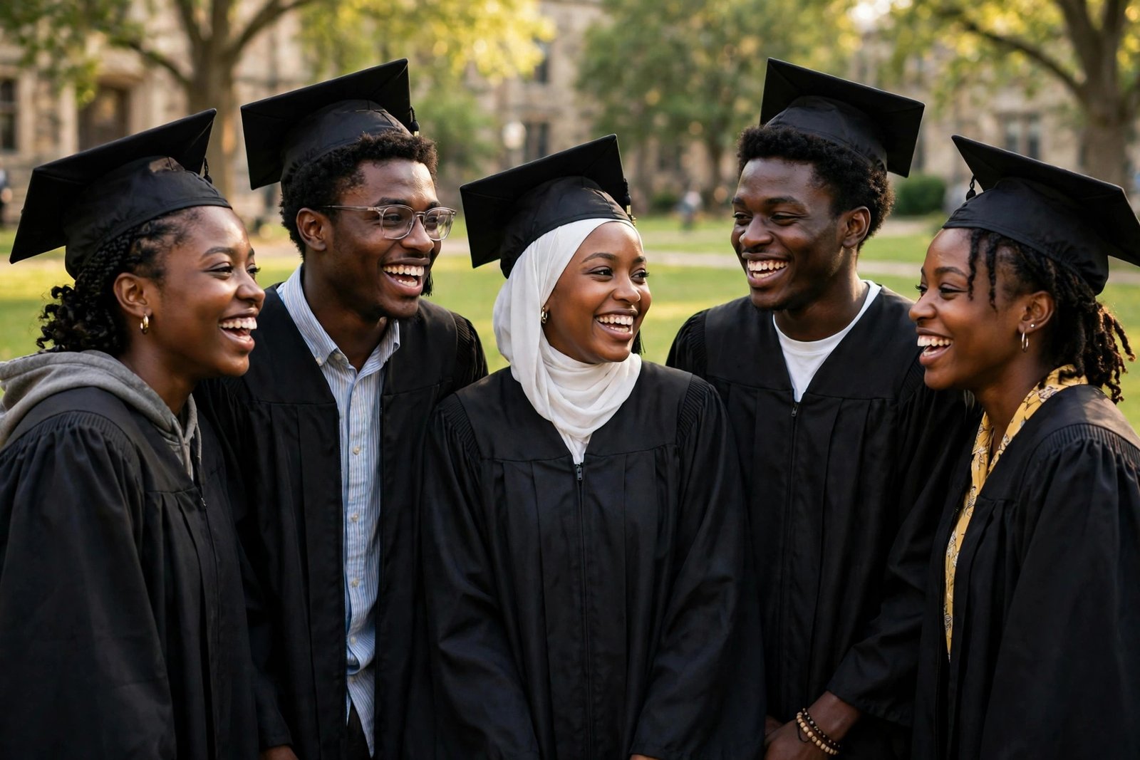 African graduates celebrating fully funded scholarships for African students 2027